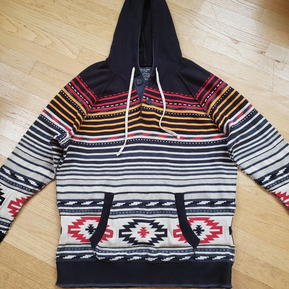 American Eagle Outfitters Men's Southwestern Hooded Sweater, Size: L - Picture 5 of 16